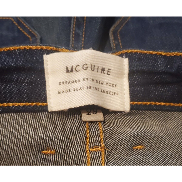 McGuire Mid-Rise Flare Leg Denim Jeans Button Fly Stretch Pockets Women Size 29 - Picture 3 of 4